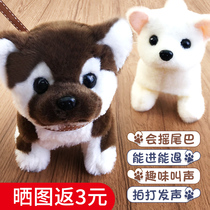 Childrens toy dog walking will call baby simulation electric plush puppy Male and female children Pet dog One-year-old baby