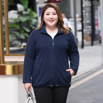 Sweater coat womens loose Korean version 2022 autumn and winter sister plus size womens clothing fat mm 200 catties loose fleece cardigan