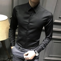 ITbuy 2021 autumn new solid color shirt men long sleeve Korean slim Joker fashion casual top men