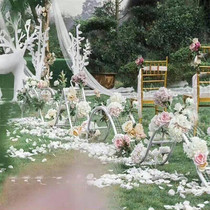 New wedding props big wave Road lead magpie bridge road wedding arrangement wrought iron S-shaped space-time tunnel