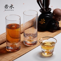 High-grade crystal glass gold border Gold Cup gold foil cup tea cup personal owner tea cup Japanese kung fu tea set