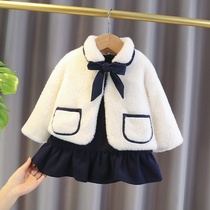 Female Baby Super Ocean Gas Winter Dress New Thickened Warm Suit Skirt baby boy clothes Korean version Childrens clothes