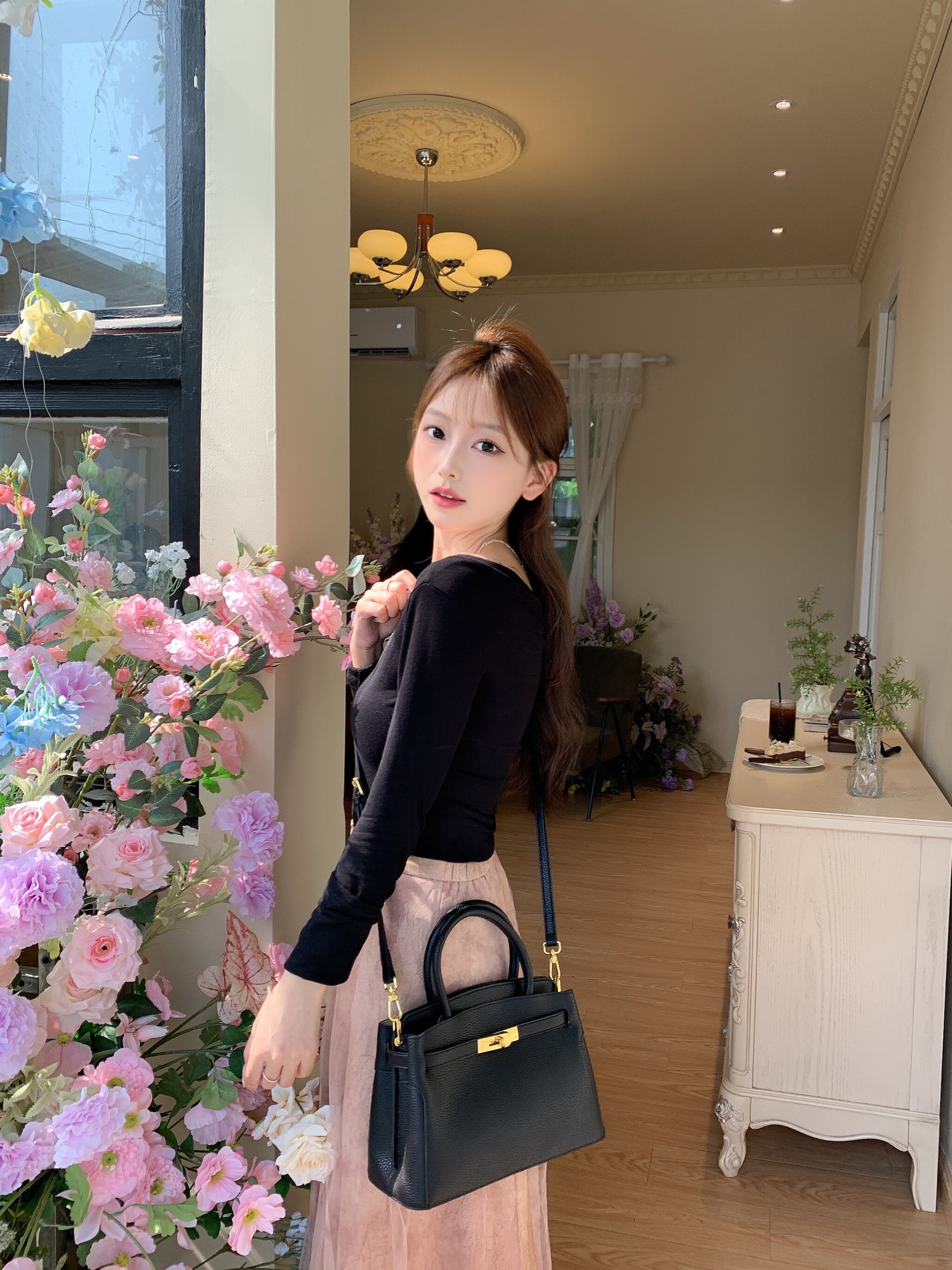 百丽鎏金岁月凯莉包 质感牛皮高级耐磨 大容量通勤 妈妈包婚包两用