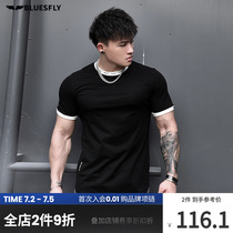 BLUESFLY short sleeve T-shirt male summer new casual sashimi body fitness clothing sports running training clothes