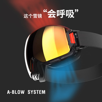 (Breathing snow mirror)swans ski mirror HD double lens All-weather self-adjusting color lens anti-fog