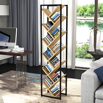 Nordic ins Wrought iron office gold bookshelf Vinyl record holder Information magazine finishing Brochure display stand