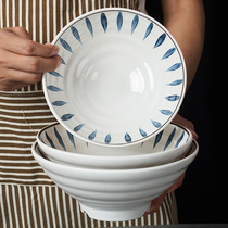 Top Lattice Resin Noodle Bowl Noodle Gallery Special Imitation Porcelain Tableware Dense Amine Soup Powder Bowl Plastic Porridge Bowl Beef Lanoodle Bowl Commercial