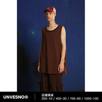 Unvesno (UN) Swivel Music Box Tassel Basic Loose Retro Summer Tank Top Simple No Gender
