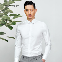 Windsor Collar Cotton wool slim long sleeve shirt Yuan Ben 030135 men autumn business dress work shirt
