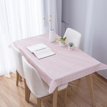 Nordic table cloth anti-water and anti-oil and oil-free plastic table cloth plaid table cloth tea table cloth PVC cover cloth table cushion