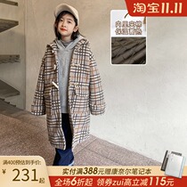 Girls coat inner cotton autumn and winter New style thickened childrens middle and big childrens cotton wool coat