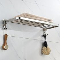 304 stainless steel more hanger active frame wool towel rack toilet bathroom bath towel rack wall-mounted shelving shelf