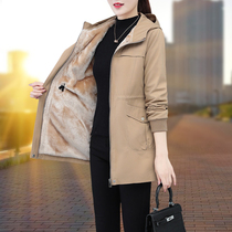 Lady Casual Windsuit Jacket Woman Spring Dress 2022 Spring Autumn New Korean version of the long style plus velvety thickened coat tide