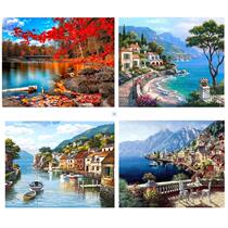 Paint By Numbers For Adults Children Harbor Landscape Oil