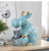 Nordic ins creative cute cartoon lucky deer tissue box storage decoration Home decoration living room coffee table decoration