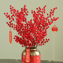 Rich Fruits Red Fruits Red Fruits Winter Green Fruits Fake Flowers Imitation Flower Furnishing Living-room Chinese New Year Decorations Flowers For Flowers And Art Swing Pieces