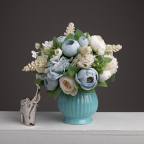 Nordic Light Lavish Living Room Fake Flowers Potted Plant Emulation Floral Suit Home Furnishing Genguan Table Light Extravagant Decoration Pendulum