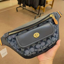 2021 new chambray Shampray men and women with the same pocket heritage bag slope bag C4035