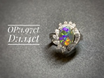 Sold Opal Island Purple Tone Fairy Colorful Black Opal Ring
