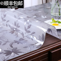 Table cloth waterproof oil protection free of washing PVC Desktop soft glass transparent table cushion tea table thick plastic tabbed water crystal plate