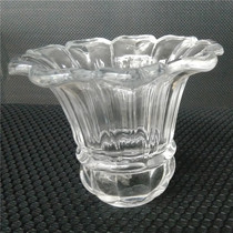 Transparent glass clear glass upper and lower mouth glass lampshade restaurant clubhouse lamp E27 handicraft lamp accessories