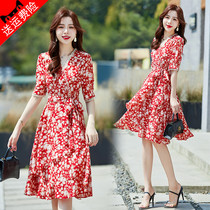 2021 Fashion big code Retro high-end middle and long style Temperament Celebrities womens clothing High level Sensation Casual Goddess Van