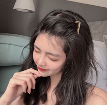 Metal seamless hairclip hair comb Net red cute banghai clip upside down hairpin hair accessories girl Korean back head headgear