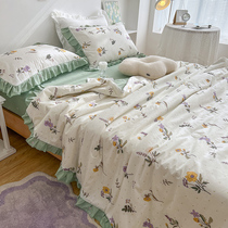 Summer air conditioning by four sets of pure cotton full cotton washable summer cool by four sets of washable quilt core 200x230