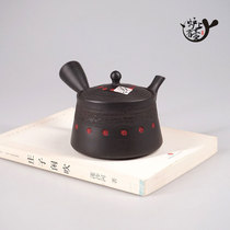 Japan imported Tokoname-yaki Tamakitsu made by Hirotaka Umehara for urgent need black mud teapot tea set Hand-pulled blastocyst tea tea set