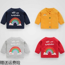 Baby clothes cardigan jacket Spring clothes Spring and autumn female treasure leisure month 9 boy toddler top 1 year old child