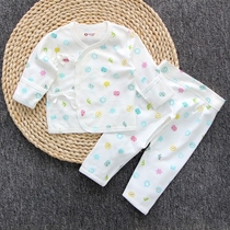 Newborn baby spring and autumn underwear cotton newborn underwear set birth monk suit newborn strap set