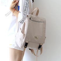 NR Japanese solid color college style shoulder bag female 2020 new fashion school bag female Korean version of high school backpack female shoulder