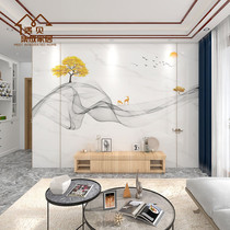 Imitation marble bamboo fiber integrated wall panel TV background abstract decorative elk wall panel buckle plate customization