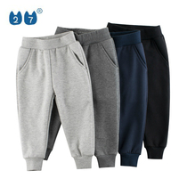 Han Edition Brand Tail Goods Foreign Trade Children Clothing Autumn Winter New Products Pure Color Children Sports Long Pants Warm Boy Garnter Pants