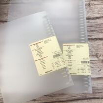Japan MUJI MUJI MUJI polypropylene transparent binder PP notebook loose-leaf paper back Square A5B5A4