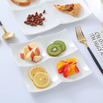 Day Style Cutlery Home Breakfast Dish Sub PAN CREATIVE CERAMIC DIVIDER PAN HOME DIVISION DISH FOUR-COMPARTMENT DINNER PLATE