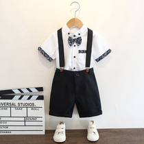 Boy gown Summer children suits suit new choral suit Inlenty wind back with pants flower Boy Ssuit Two sets