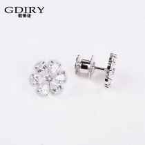 Mini small button flash Diamond zircon flower fixed clothes pin simple cute anti-light brooch collar