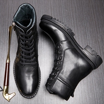 Martin boots male high help Inlenty wind frock boots Winter new gush with boots Locomotive Leather Boots Mens Leather Shoes