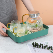 New small tea tray household tea tray saucer modern minimalist set desktop drain pan water storage tea