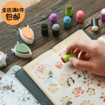 Ink mud smudge sponge seal finger set smear brush tool brush color brush smear color cardboard rubber stamp brush color