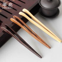 Solid Wood Single Black Sandalwood Tea Clip Bamboo Tweezers Clip Utilita Tea With Tea Duct Accessories Take Tea Tea Tea Tea Tea