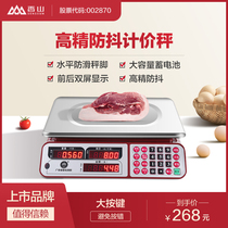 Xiangshan electronic scale stalls commercial small high-precision electronic weighing selling vegetables 30KG platform scale household kg fruit