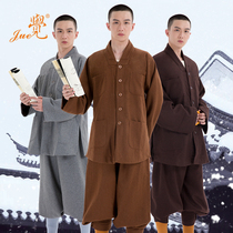 Jue brand monk clothing winter wool wool short coat warm thick cotton jacket small gown master monk clothing