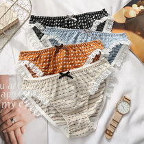 Underpants women cotton stall girl cute Japanese low waist Korean student high school cartoon print comfortable breifs