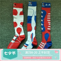  Spot single and double board skiing X snow socks competition socks mens and womens flag version of professional breathable warm quick-drying