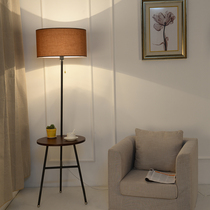 Nordic American Wrought iron floor lamp Simple modern vertical coffee table lamp Creative study Bedroom Living room floor lamp