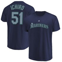 MLB Jersey Baseball League Mariners Seattle Mariners Ichiro Suzuki Short Sleeve T-Shirt