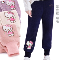 Hello Kitty Girls pants autumn and winter trousers 2020 New thick girl baby casual children leggings childrens leggings