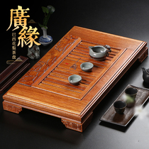 Rosewood solid wood tea tray drawer tray water storage and drainage dual-use tea sea kung fu tea set home simple tea table